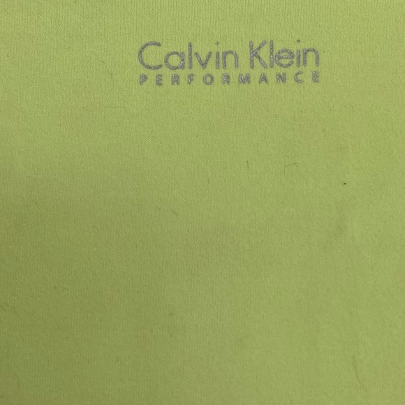 Calvin Klein Scrunched Lime Green Zip Up Sweatshirt - Picture 13 of 16